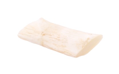 Photo of Piece of raw asparagus spear isolated on white