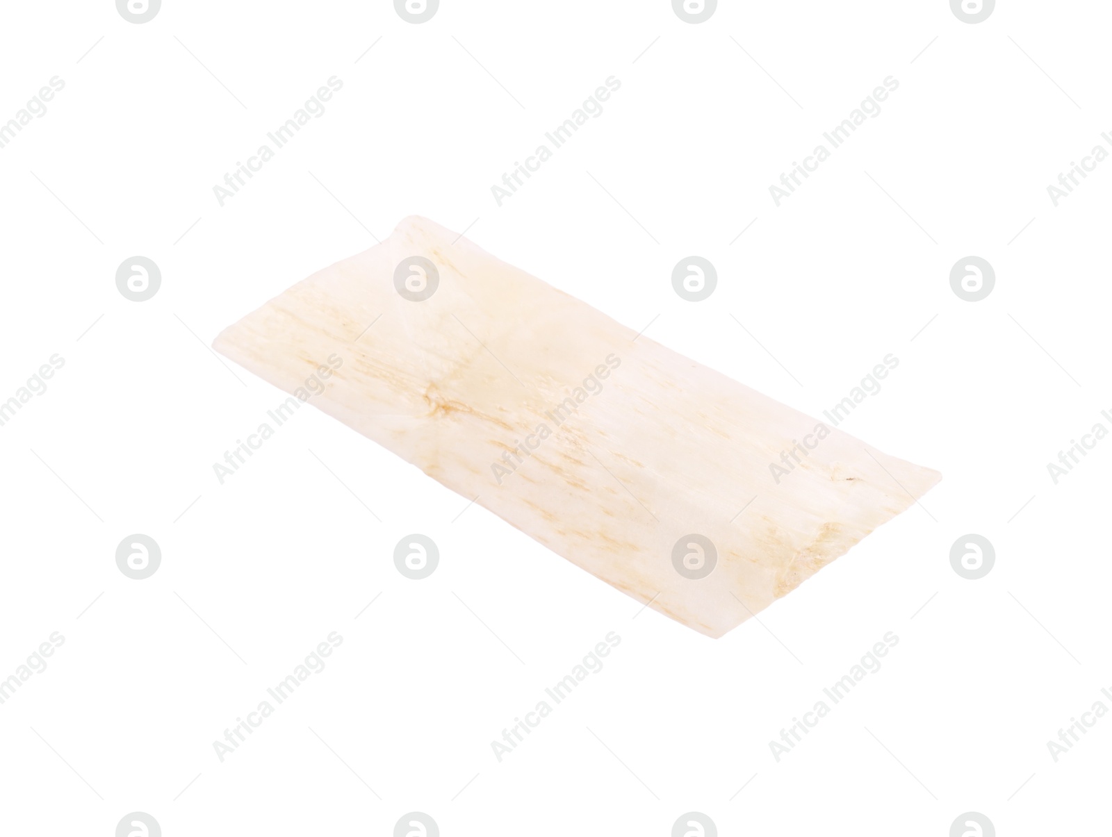 Piece of raw asparagus spear isolated on white Photo of Piece of raw asparagus spear isolated on white