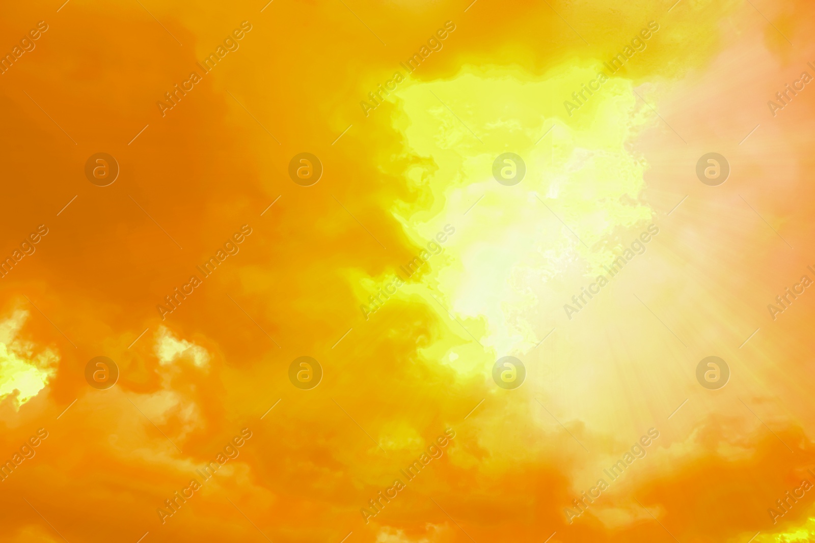 Orange sky with clouds during hot summer weather Image of Orange sky with clouds during hot summer weather