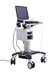 Image of Ultrasound machine isolated on white. Medical equipment