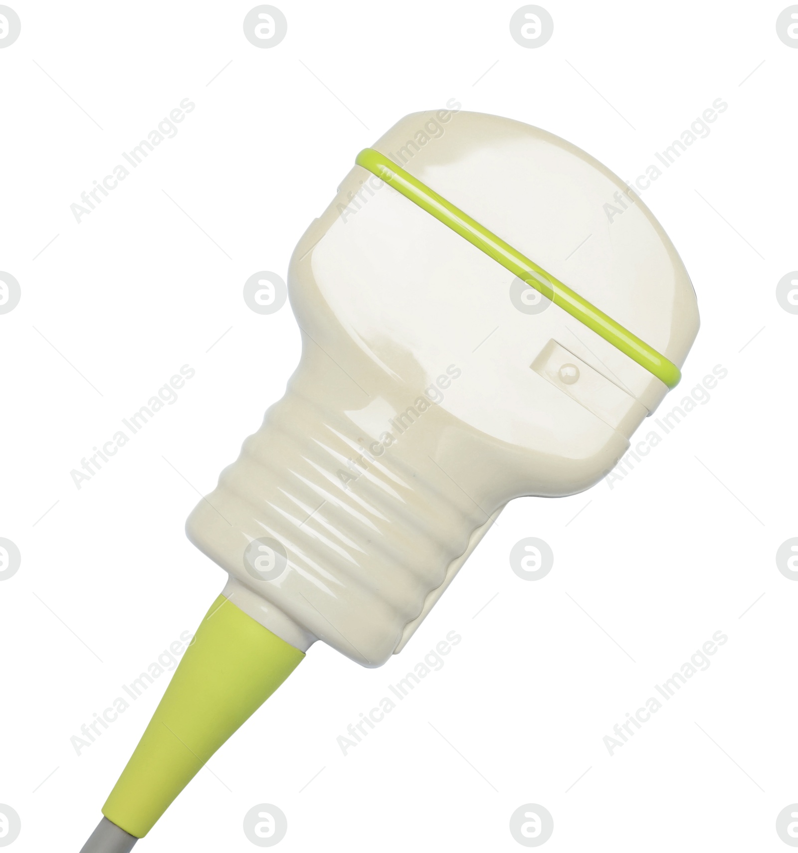 Ultrasonic transducer isolated on white. Medical equipment Image of Ultrasonic transducer isolated on white. Medical equipment