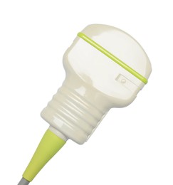 Image of Ultrasonic transducer isolated on white. Medical equipment