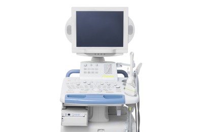 Image of Ultrasound machine isolated on white. Medical equipment