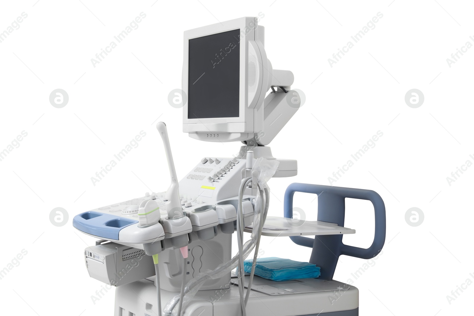 Ultrasound machine isolated on white. Medical equipment Image of Ultrasound machine isolated on white. Medical equipment