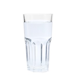 Photo of Glass with dirty water isolated on white