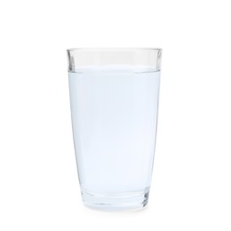 Photo of Glass with dirty water isolated on white