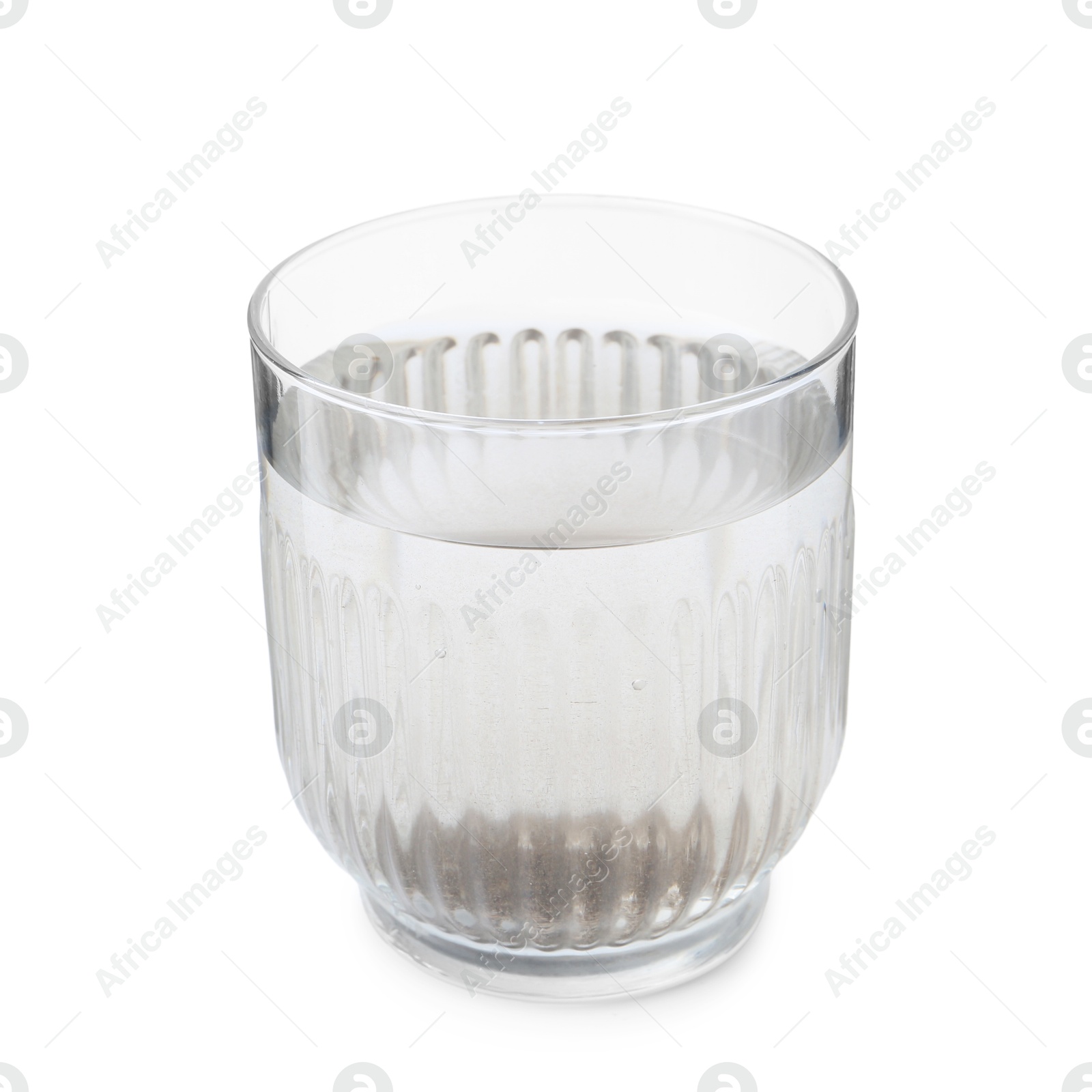 Photo of Glass with dirty water isolated on white
