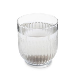 Photo of Glass with dirty water isolated on white