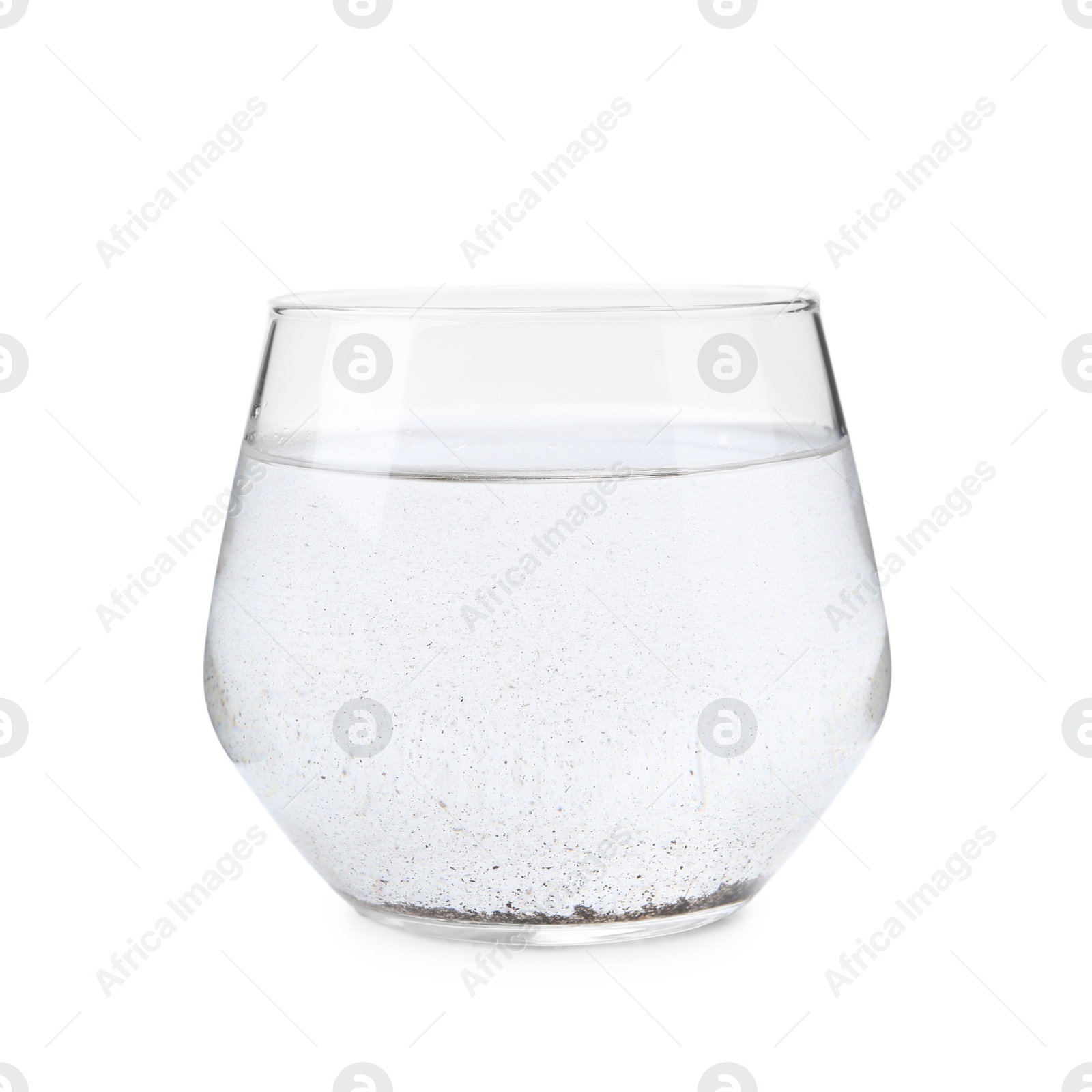 Glass with dirty water isolated on white Photo of Glass with dirty water isolated on white