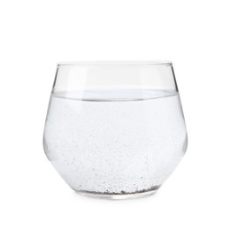 Photo of Glass with dirty water isolated on white