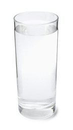 Photo of Glass with dirty water isolated on white