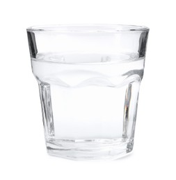 Photo of Glass with dirty water isolated on white