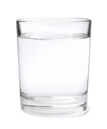 Photo of Glass with dirty water isolated on white
