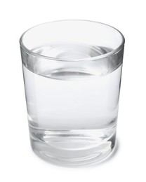Photo of Glass with dirty water isolated on white