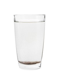 Photo of Glass with dirty water isolated on white