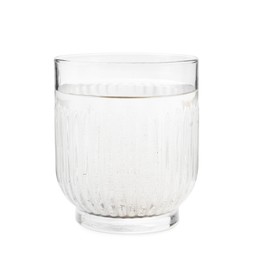 Photo of Glass with dirty water isolated on white