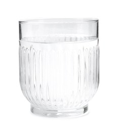 Photo of Glass with dirty water isolated on white