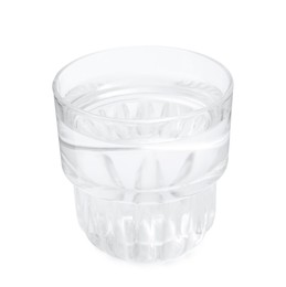 Photo of Glass with dirty water isolated on white