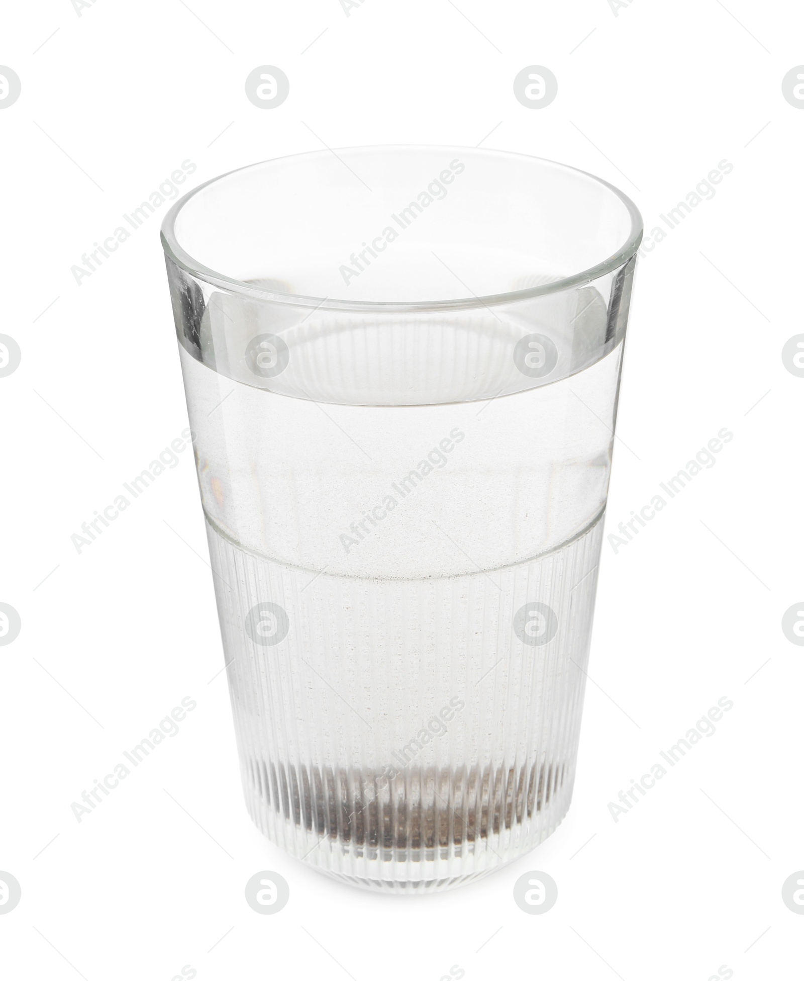 Glass with dirty water isolated on white Photo of Glass with dirty water isolated on white