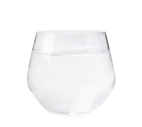 Photo of Glass with dirty water isolated on white