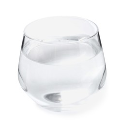Photo of Glass with dirty water isolated on white