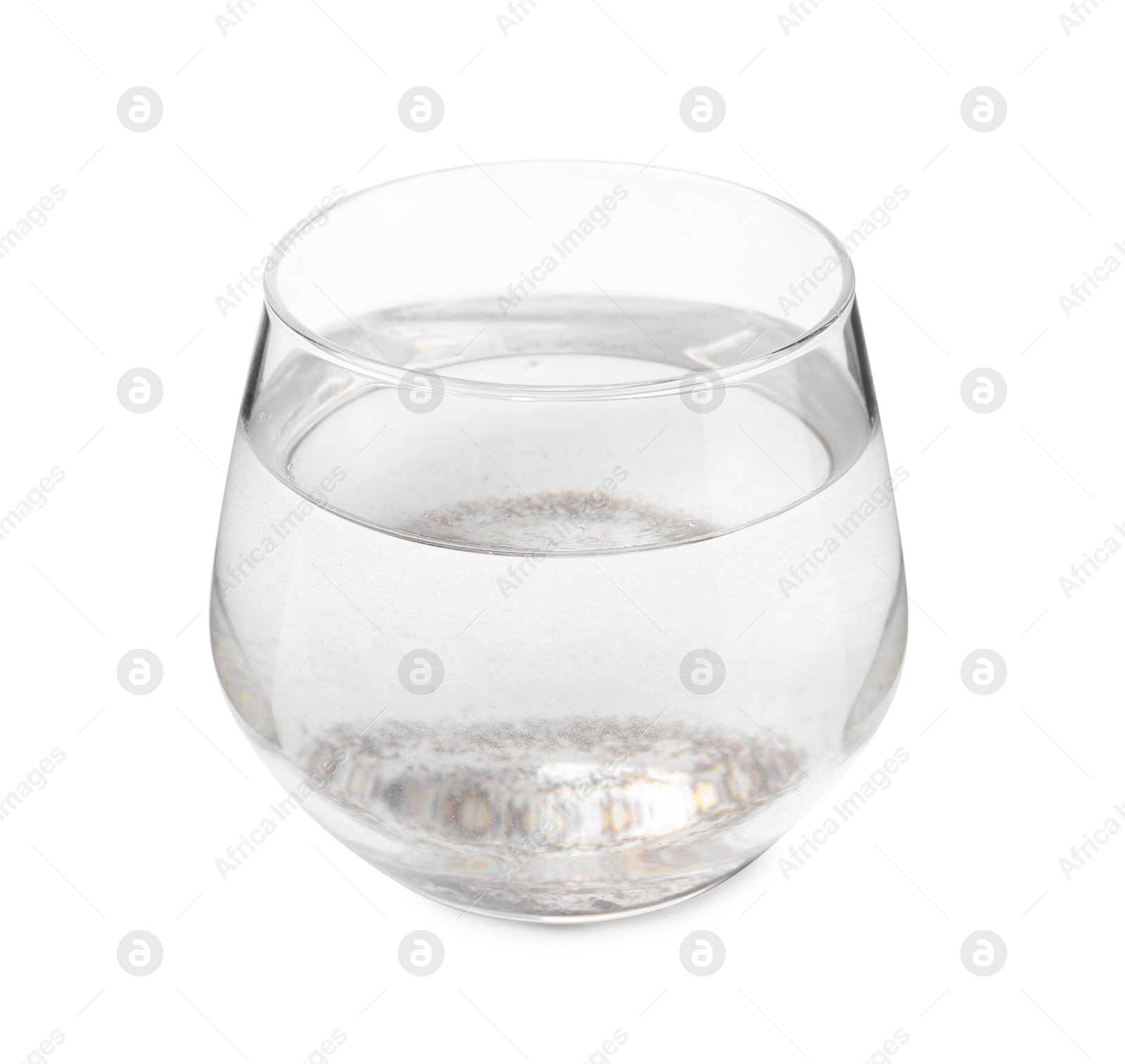 Glass with dirty water isolated on white Photo of Glass with dirty water isolated on white
