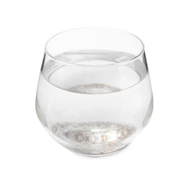 Photo of Glass with dirty water isolated on white