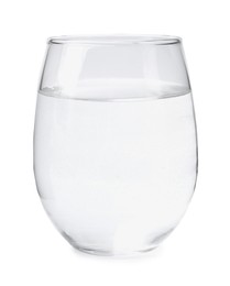 Photo of Glass with dirty water isolated on white