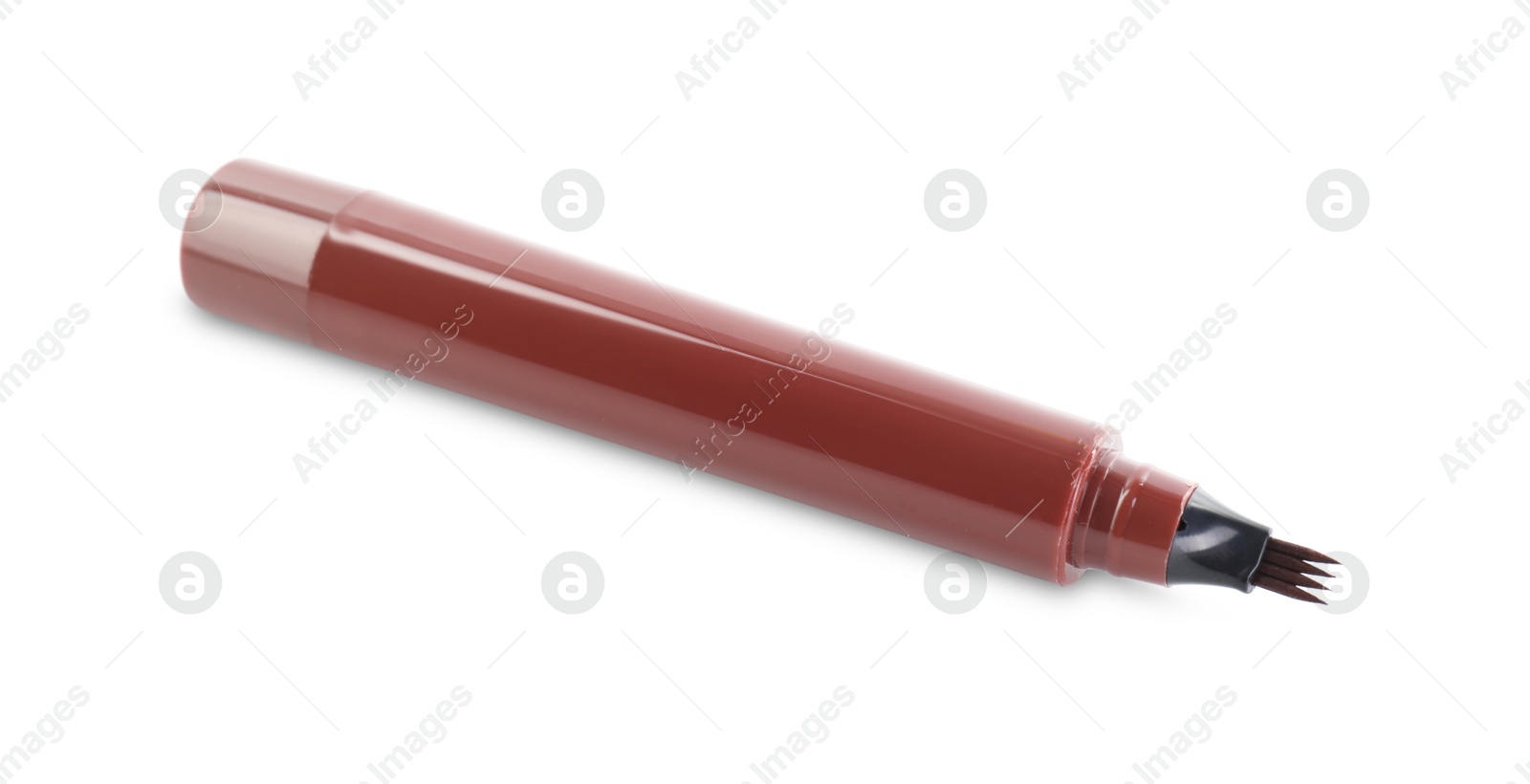 One liquid eyebrow pencil isolated on white Photo of One liquid eyebrow pencil isolated on white