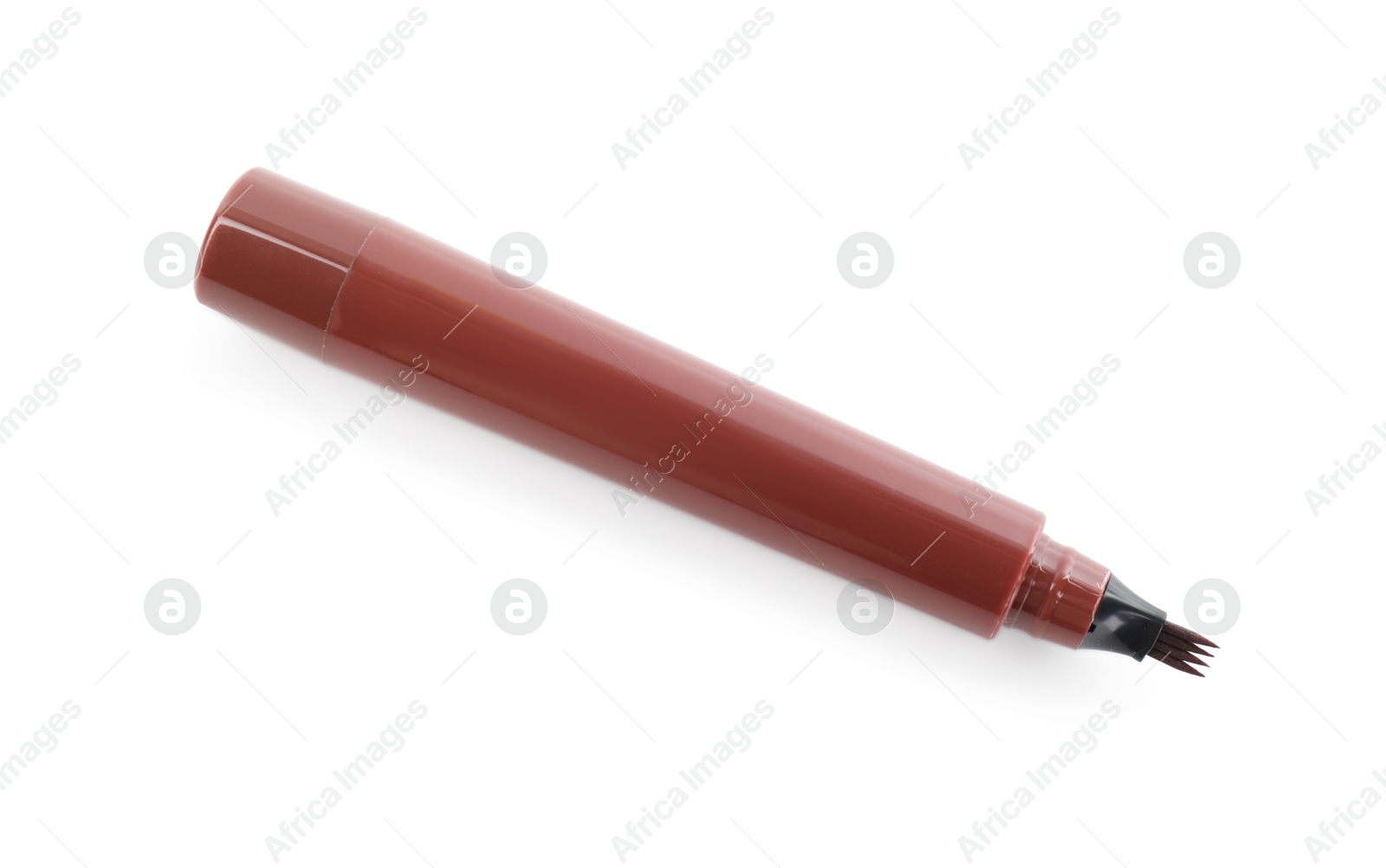 One liquid eyebrow pencil isolated on white, top view Photo of One liquid eyebrow pencil isolated on white, top view