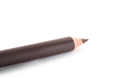 Photo of One brown eyebrow pencil isolated on white