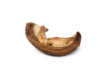 Photo of Piece of dried porcini mushroom isolated on white