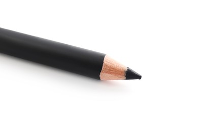 Photo of One black eyebrow pencil isolated on white