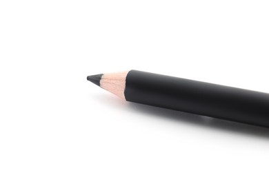 Photo of One black eyebrow pencil isolated on white