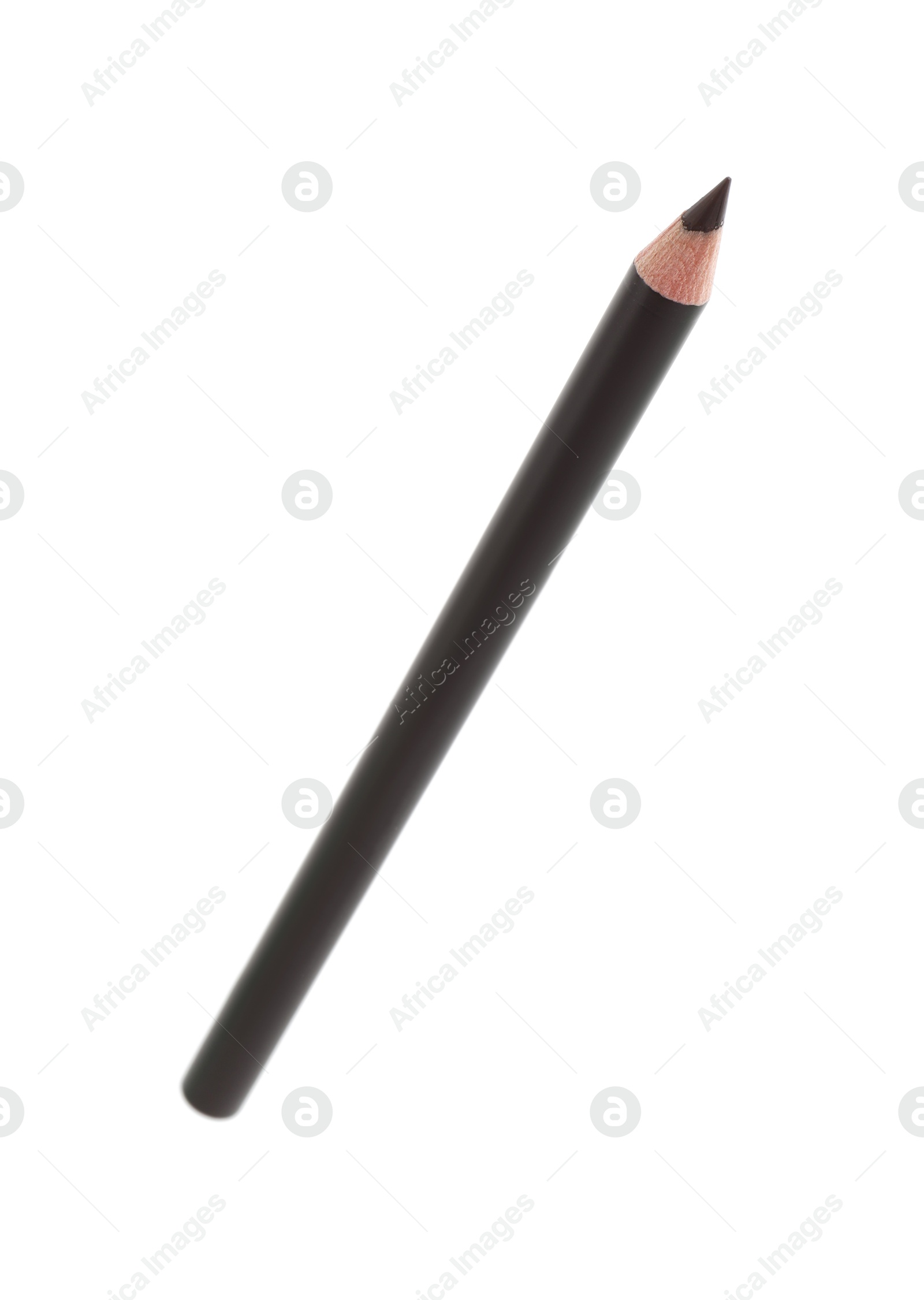 One black eyebrow pencil isolated on white Photo of One black eyebrow pencil isolated on white