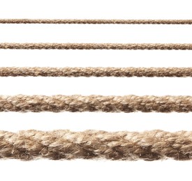 Image of Ropes of different thickness isolated on white, set