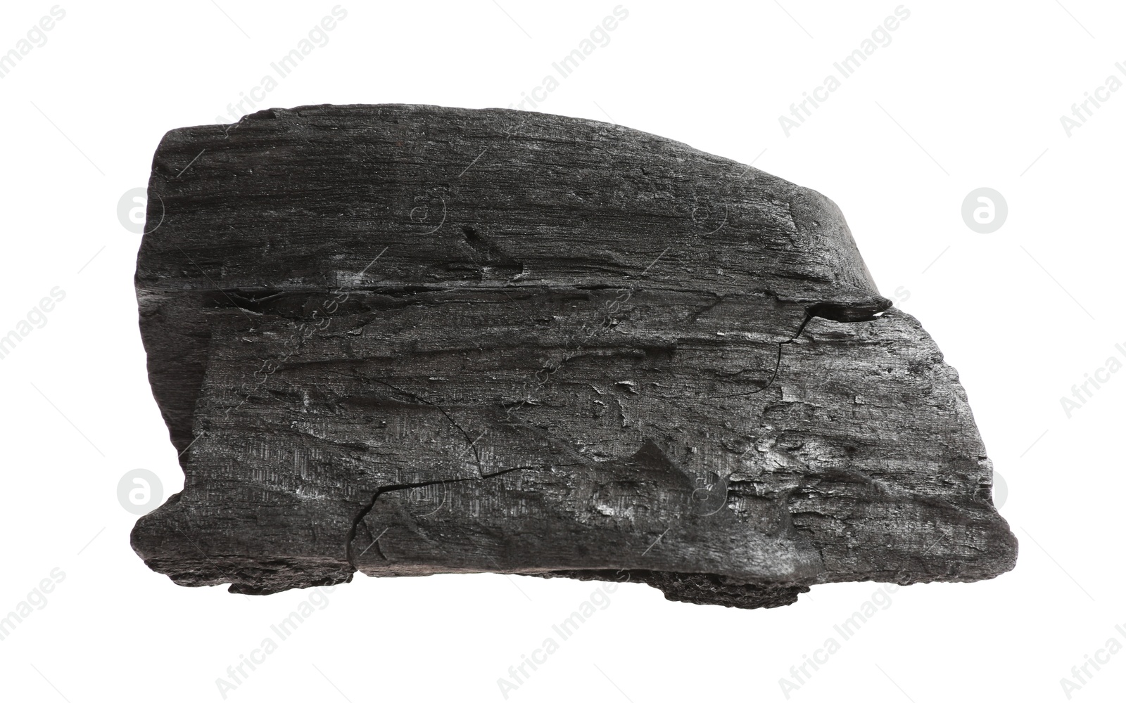 Piece of black coal isolated on white Photo of Piece of black coal isolated on white