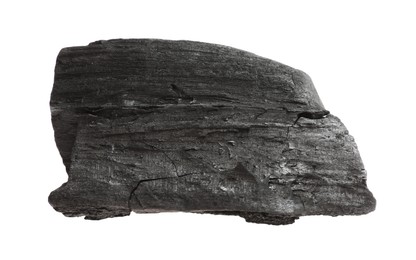 Photo of Piece of black coal isolated on white
