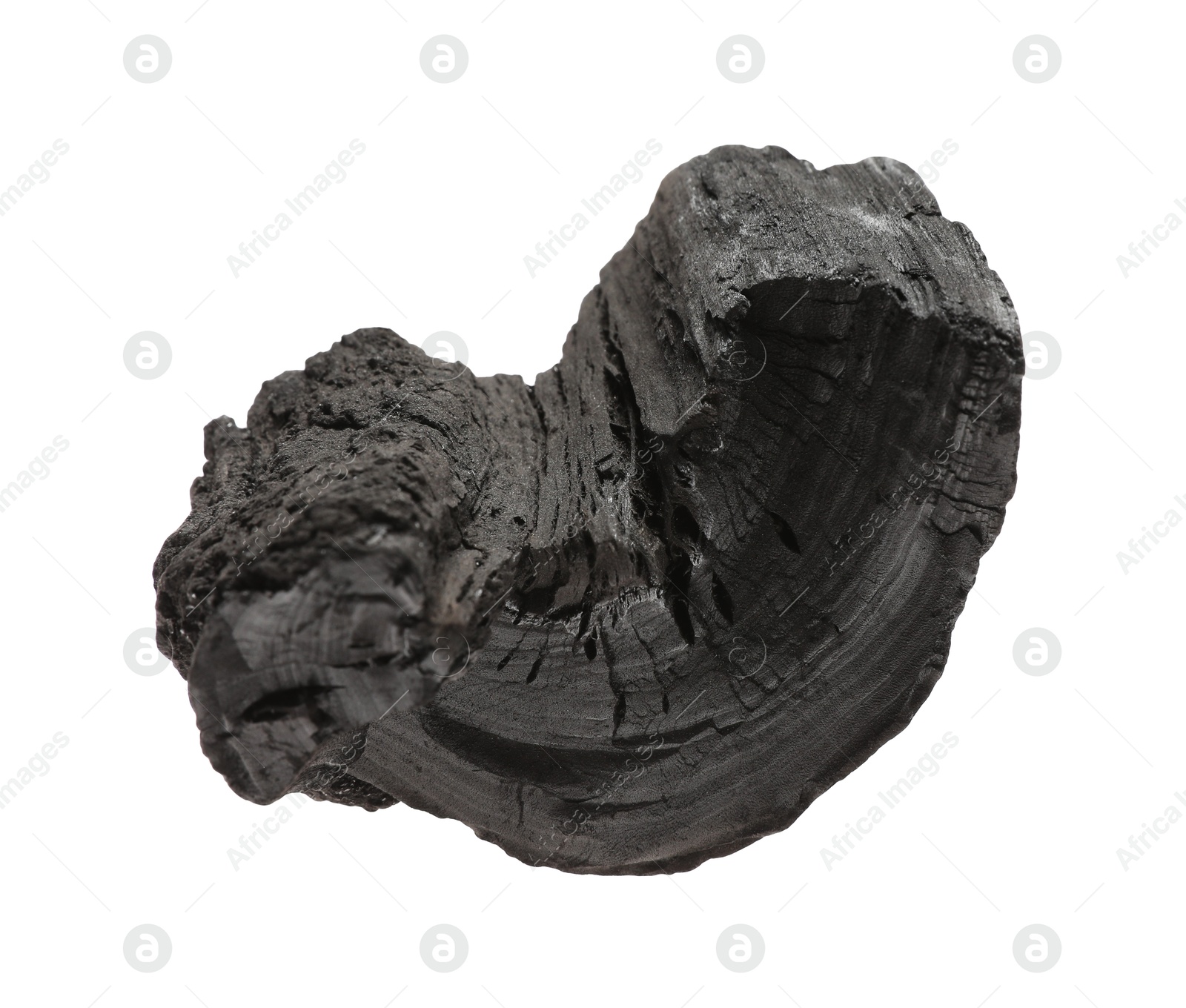 Piece of black coal isolated on white Photo of Piece of black coal isolated on white