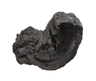Photo of Piece of black coal isolated on white