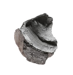 Photo of Piece of black coal isolated on white