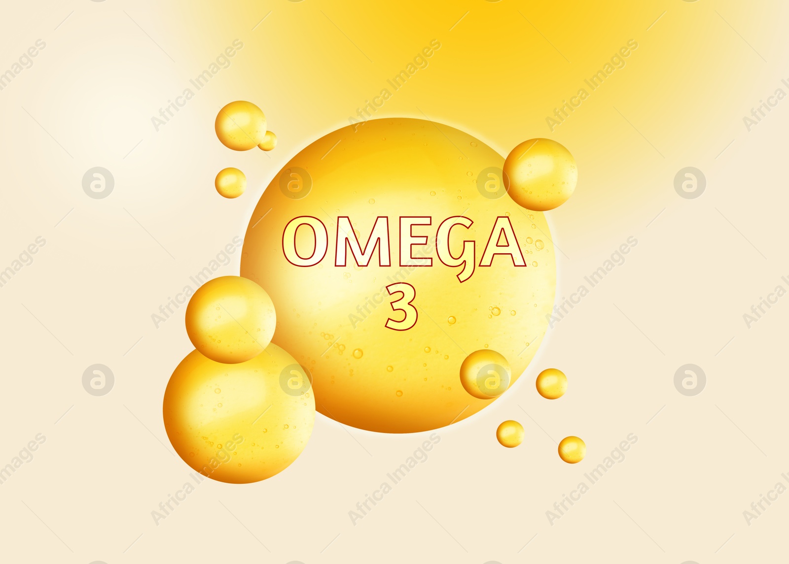 Drops of Omega-3 on color gradient background Image of Drops of Omega-3 on color gradient background