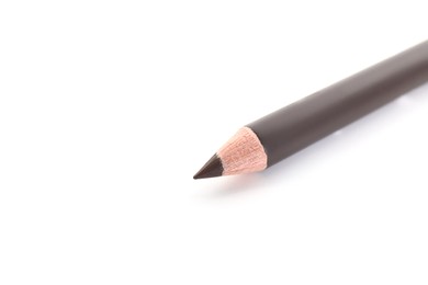 Photo of One brown eyebrow pencil isolated on white