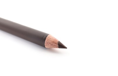 Photo of One brown eyebrow pencil isolated on white