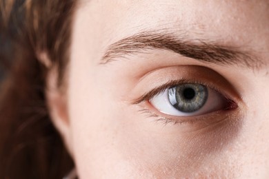 Photo of Closeup view of woman with beautiful eyes