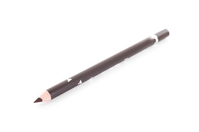 Photo of One brown eyebrow pencil isolated on white