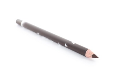 Photo of One brown eyebrow pencil isolated on white