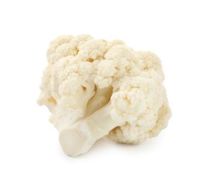 Photo of One fresh cauliflower floret isolated on white