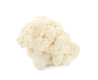 Photo of One fresh cauliflower floret isolated on white