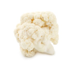 Photo of One fresh cauliflower floret isolated on white